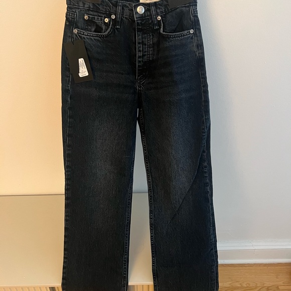NWT Rag & Bone Alex High Rise Straight Jeans (Color Dekalb) (size 24) - Picture 8 of 10